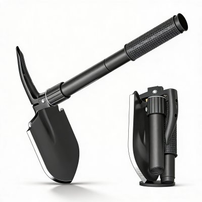 1pc Pala de Camping Plegable Multifuncional